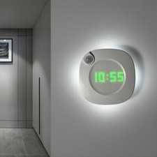 LED Digital Time Wall Clock With PIR Motion Sensor Night Light Home Clock La ZT