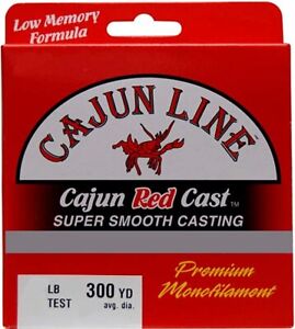 Red Mono Fishing Line 300yd Cajun Red Cast Monofilament