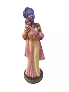 Mutter & Kind Skulptur Figur mit rosa Kleid - Bild 1 von 2
