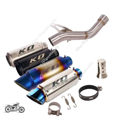 Tubo silenciador 51 mm tubo médio escape deslizante para Ducati Monster 821 1200 2014-2018 - Imagem 1 de 4