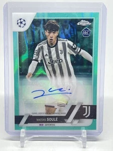 Matias Soule 2022-23 Topps Chrome UCC Soccer Aqua Lava Refractor AUTO Juventus - Picture 1 of 2