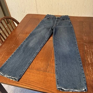Levi's Ribcage Straight Ankle Jeans Damen 26 x 29 Premium Capital E On Tab - Bild 1 von 14