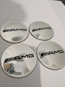 4 pezzi adesivi ruota copricerchio auto 65 mm per Mercedes Benz AMG badge - Foto 1 di 2
