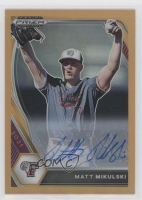 2021 Panini Prizm Draft Picks Neon Orange /20 Matt Mikulski #PDP50 Auto - Image 1 of 2