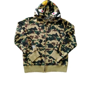 BAPE 1st camo green shark full zip hoodie A Bathing Ape Size XL *Read* - Picture 1 of 14