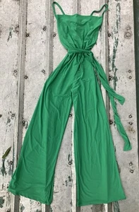 New with Tags Forever Rose Couture Fern Green Belted Jumpsuit, Size Small NWT - Picture 1 of 8
