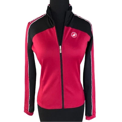 Красная женская велосипедная куртка Castelli Viziata с задними карманами размер маленький - Изображение 1 из 4