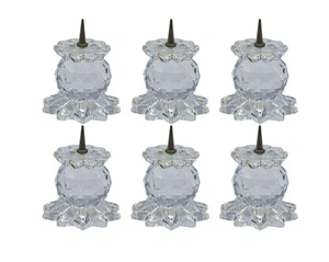 Swarovski Kristall Kerzenhalter, Set mit 6 spitzen Sockeln, (010042) 1,4" MIB - Bild 1 von 1