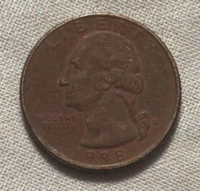 1998-D Washington Quarter Coin Struck On Off Metal/Unc Cont. Lite Weight 5.32 - Image 1 of 4