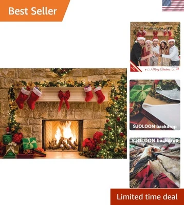 Vibrant 10x8FT Holiday Backdrop - Ideal for Christmas Partys & Festive Photos - Image 1 of 4