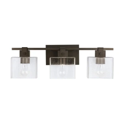 Lámpara de tocador de baño Capital Lighting 139134-498 3 luces 8" de alto - bronce Foto 1 de 4