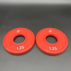 TEMPO Olympic Change Plate Set (2 x 1.25 lb) 2.5 lbs Total Red - Picture 1 of 7