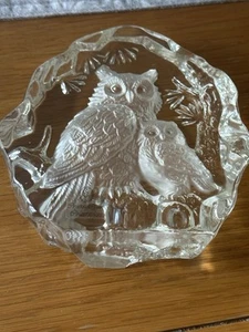 Kristallklar Sammlerstücke Eule & Eule Briefbeschwerer - Bild 1 von 4