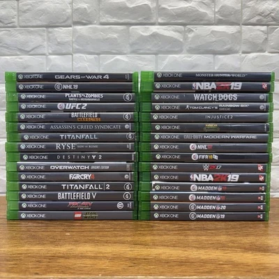 Xbox One Game Lot of 30 Halo Gears COD Madden Battlefield Far Cry Creed Tested - Image 1 of 3