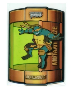 2003 TMNT Fleer MICHELANGELO Mutant Ooze Insert Card #6 of 8 MO Ninja Turtles - Picture 1 of 2