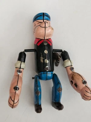 РЕДКАЯ 1950-е Винтажная Игрушка Marx Попай МАТРОС ЧЕЛОВЕК Стакан Олово Лито ЗАВОДНАЯ - Изображение 1 из 4