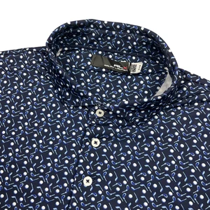 Camisa Polo RLX Ralph Lauren Para Hombres 2XL Azul Geométrica AOP Golf Rendimiento Elastizada - Imagen 1 de 11