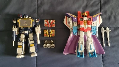 Transformers Dramatic Capture Series Leader Soundwave con casetes y Starscream Foto 1 de 2