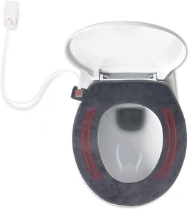 Cubierta de asiento de inodoro con calefacción - Calentador de asiento de inodoro alimentado por USB - Temperatura ajustable - Imagen 1 de 12