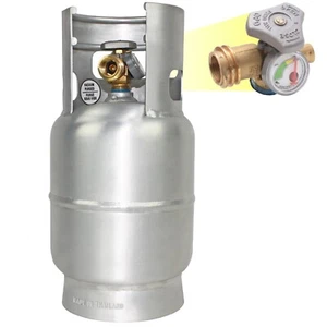 Flame King 5 LB Aluminum Lightweight Cylinder w/ Gauge & Fill Valve - Picture 1 of 14