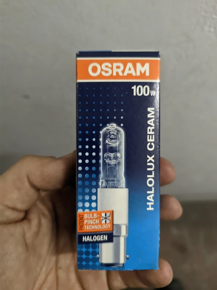 OSRAM Halolux Ceram Lampada Alogena B15d 100W 230V Chiaro 64475 - Immagine 1 di 4