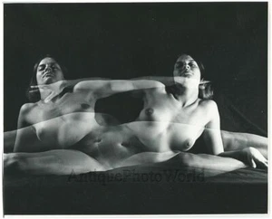 Nude woman double exposure antique art photo Lotterman - Picture 1 of 1