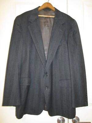 Traje pantalón de lana a rayas gris lacrosse para hombre - Blazer 44 pantalones 38X30 1/2" Foto 1 de 4