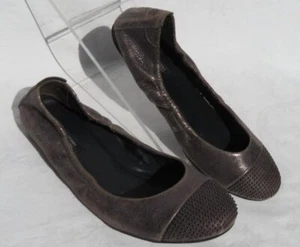 280 $ PAUL GREEN US Damen Gr. 10 Bronze Leder Nieten TAJ Ballerinas flache Schuhe - Bild 1 von 7