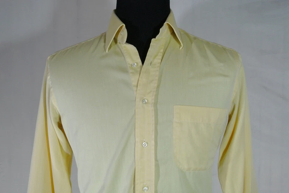 Camisa para hombre Ermenegildo Zegna 100 % algodón amarilla abotonada 15 3/4 - 40 - 33 Foto 1 de 1