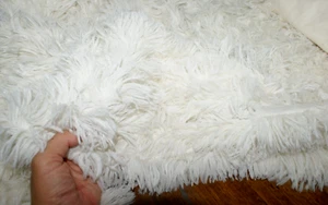 MAYBERRY FLUFFY FAUX FUR, Natural Cream, Designer End, By the Half Metre - Picture 1 of 4