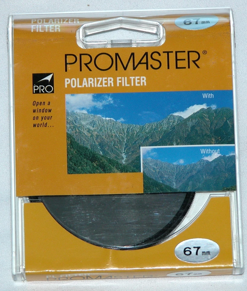 Pro 67mm PL Polarizer Lens Filter Polarizing Polar Film Digital Promaster 67 mm  - Image 1 of 2