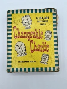 Gaston Co. 1948 vintage Juego de rompecabezas de bloques de madera cambiantes de Charlie - Imagen 1 de 4