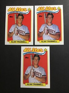 1989 Topps ALL STAR  #400 Alan Trammell  - 3 CARDS LOT - NM-MINT  -7091