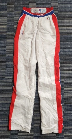 Joe Dumars Detroit Pistons NBA HOF NBA Game Worn Tearaway Snap Warmup Sweatpants Cover