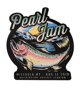PEARL JAM OFFICIAL 2018 MISSOULA TROUT STICKER not Chicago Boston MSG Philly - Picture 1 of 2