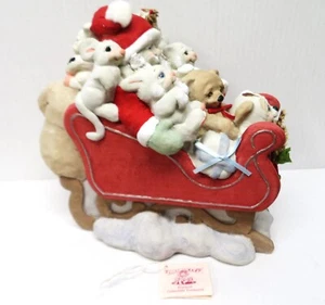 1992 Vintage Santa In Dreamsicle Land Statue SIGNED Kristin - FIRST EDITION CAST - Bild 1 von 12