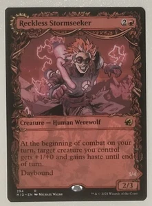 Escaparate RECKLESS STORMSEEKER/STORM-CHARGED Innistrad Midnight Hunt Magic The Gathering Magic casi nuevo - Imagen 1 de 1