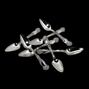 7 Vintage Rogers & Son Orange Blossom Silver P Grapefruit Citrus Fruit Spoons Ex - Picture 1 of 2