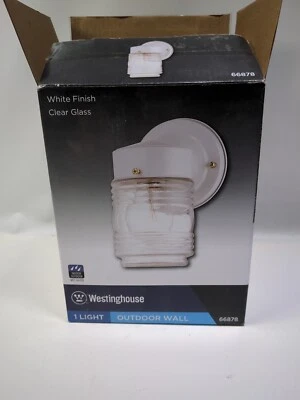 Westinghouse 66878 Patina White 1-Light Wall Lantern 7-1/2 H x 4-1/2 D in. - Image 1 of 4
