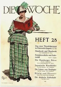 Original vintage poster DIE WOCHE GERMAN WEEKLY NEWS c.1910 - Picture 1 of 1