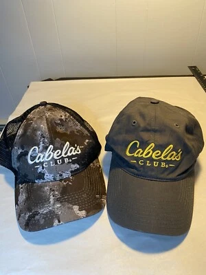 Cabelas Club Member Mens Hat Ball Cap Gray Adjustable Baseball Lot Of 2 - Image 1 of 4