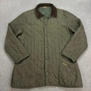 Barbour Jacket Adult Large Green Quilted Country Field Hunting Coat Men* - Picture 1 of 11