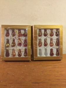 MARKS &SPENCER MINIATURE GLASS CHRISTMAS TREE DECORATIONS HANDMADE - Picture 1 of 9