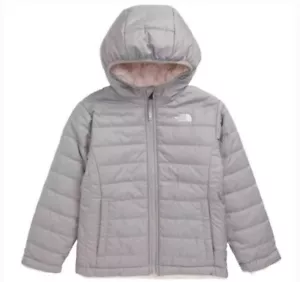 The North Face Mossbud Swirl Dwustronna kurtka z kapturem 3-6 miesięcy Szary Różowy płaszcz - Zdjęcie 1 z 1