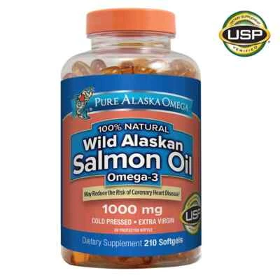 Pure Alaska Omega-3 Wild Alaskan Salmon Oil 1000mg 210 Softgels EXP 06/2026 - Image 1 of 3