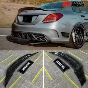 Fits Benz W213 E250 E300 E400 E63 Glossy/Carbon Fiber Rear Trunk Spoiler Wing - Picture 1 of 42