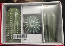 Ikea Sjalsligt Green Ceramic Cactus Figurine Set Of 3