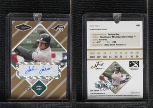 2005 Just Minors Justifiable Gold Auto /50 John Jaso #45 Auto