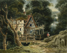 R.J. Blesard, Wensley Mill, Yorkshire Dales – Oryginalny obraz akwarelowy 1834