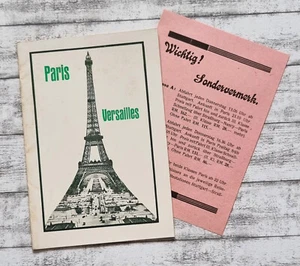 Paris Versailles Reisebüro Wiedmann Stuttgart Reklame Werbung Broschüre Vintage - Bild 1 von 8